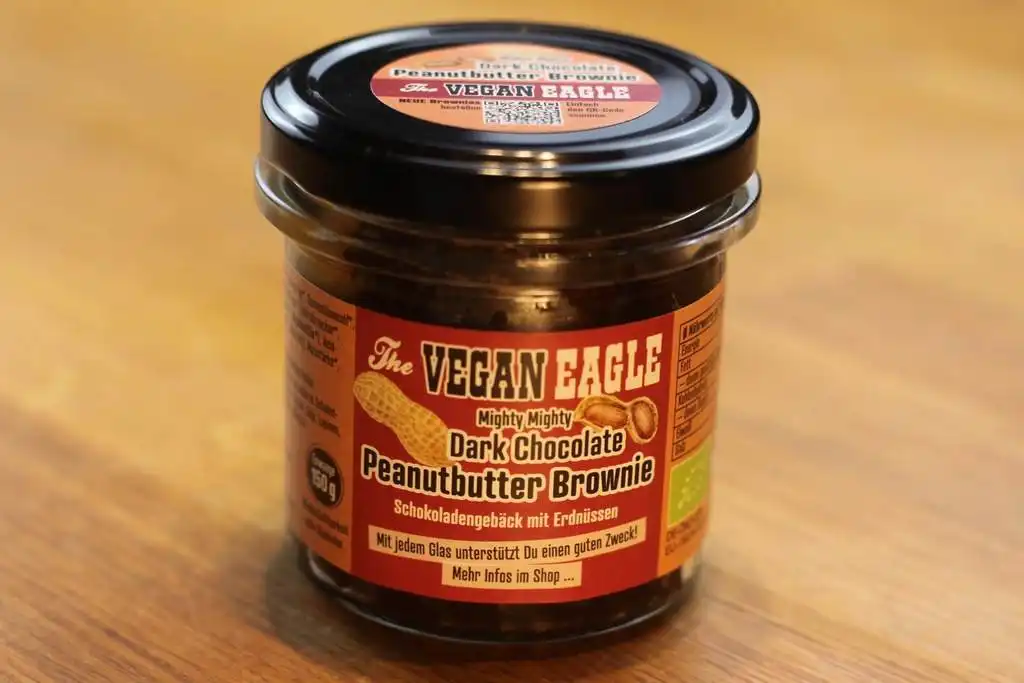 Veganer Bio Peanutbutter Chocolate Brownie